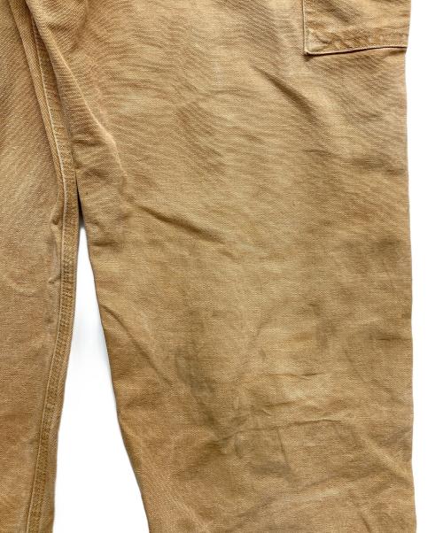 CarHartt（カーハート）CarHartt (カーハート) エプロン付き ダブルニーオーバーオール ベージュ サイズ:36×30の古着・服飾アイテム