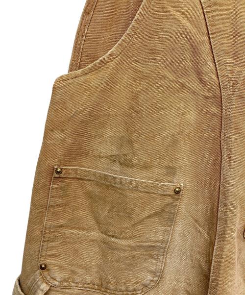 CarHartt（カーハート）CarHartt (カーハート) エプロン付き ダブルニーオーバーオール ベージュ サイズ:36×30の古着・服飾アイテム
