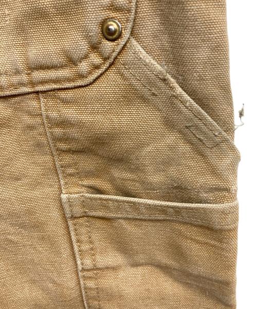 CarHartt（カーハート）CarHartt (カーハート) エプロン付き ダブルニーオーバーオール ベージュ サイズ:36×30の古着・服飾アイテム