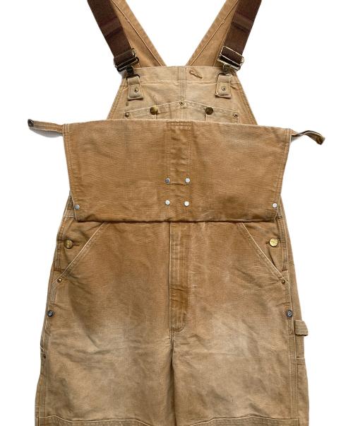 CarHartt（カーハート）CarHartt (カーハート) エプロン付き ダブルニーオーバーオール ベージュ サイズ:36×30の古着・服飾アイテム