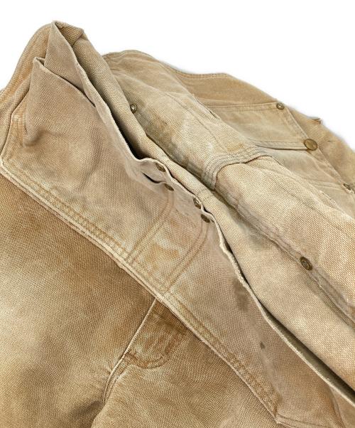 CarHartt（カーハート）CarHartt (カーハート) エプロン付き ダブルニーオーバーオール ベージュ サイズ:36×30の古着・服飾アイテム