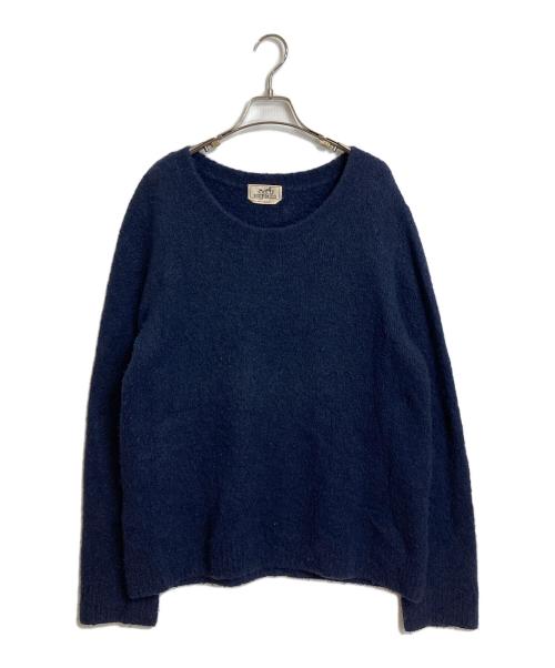 HERMES（エルメス）HERMES (エルメス) カシミヤシルクニット　代理店表記あり ネイビー サイズ:XLの古着・服飾アイテム