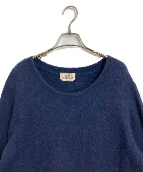 HERMES（エルメス）HERMES (エルメス) カシミヤシルクニット　代理店表記あり ネイビー サイズ:XLの古着・服飾アイテム