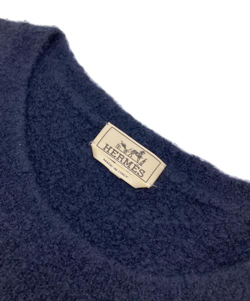 HERMES（エルメス）HERMES (エルメス) カシミヤシルクニット　代理店表記あり ネイビー サイズ:XLの古着・服飾アイテム