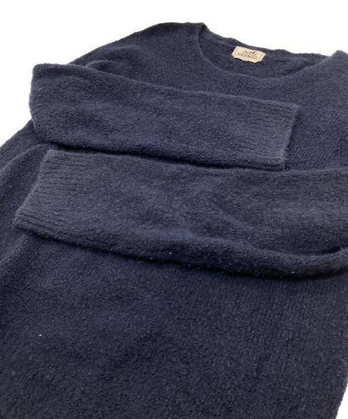 HERMES（エルメス）HERMES (エルメス) カシミヤシルクニット　代理店表記あり ネイビー サイズ:XLの古着・服飾アイテム