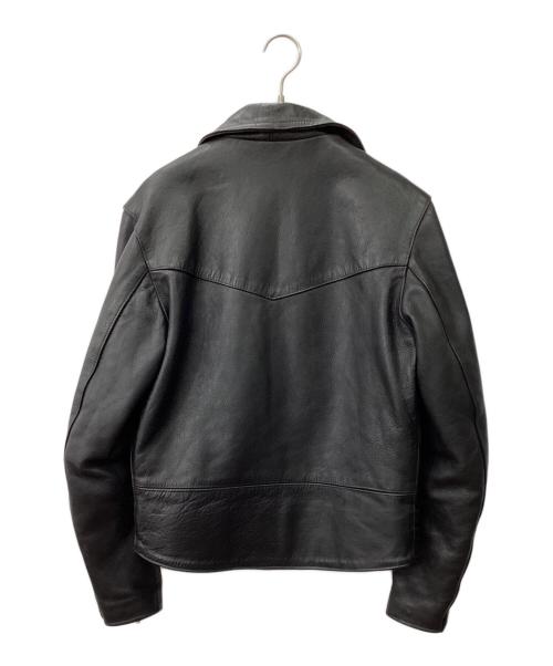 666（666）666 (666) レザーライダースジャケット ブラック サイズ:40の古着・服飾アイテム