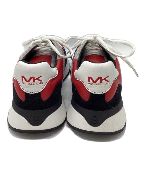 MICHAEL KORS（マイケル・コース）MICHAEL KORS (マイケル・コース) ローカットスニーカー　DAX QUILTED TRAINER レッド×ブラック サイズ:10.5の古着・服飾アイテム