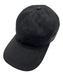 GUCCI（グッチ）の古着「オリジナルGGキャンバス ベースボール キャップ」｜ブラック