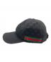 GUCCI (グッチ) オリジナルGGキャンバス ベースボール キャップ ブラック：20000円