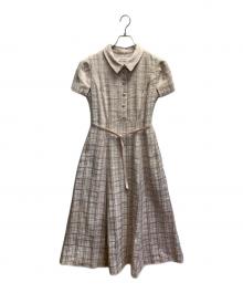 HER LIP TO（ハーリップトゥ）の古着「Annecy Belted Dress」｜ピンク