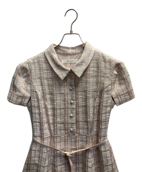 HER LIP TO（ハーリップトゥ）HER LIP TO (ハーリップトゥ) Annecy Belted Dress ピンク サイズ:Sの古着・服飾アイテム
