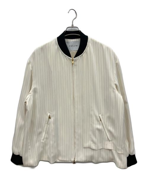 CULLNI（クルニ）CULLNI (クルニ) LAYERED STRIPE MA-1 ホワイト サイズ:2の古着・服飾アイテム