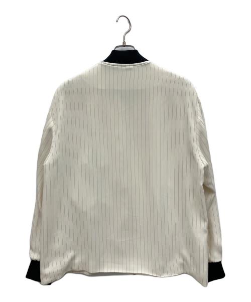 CULLNI（クルニ）CULLNI (クルニ) LAYERED STRIPE MA-1 ホワイト サイズ:2の古着・服飾アイテム