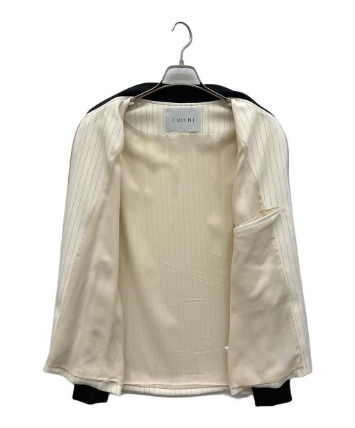 CULLNI（クルニ）CULLNI (クルニ) LAYERED STRIPE MA-1 ホワイト サイズ:2の古着・服飾アイテム