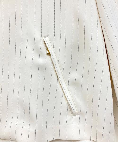 CULLNI（クルニ）CULLNI (クルニ) LAYERED STRIPE MA-1 ホワイト サイズ:2の古着・服飾アイテム