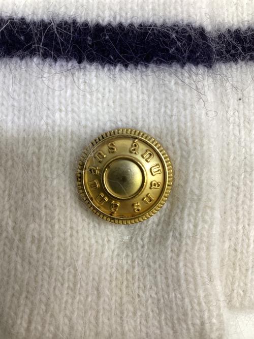 anuans（アニュアンス）anuans (アニュアンス) ラクーンブレンドノーカラーニットジャケット アイボリー サイズ:Freeの古着・服飾アイテム