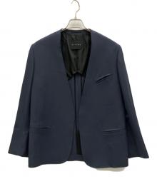 CINOH（チノ）の古着「ノーカラージャケット」｜ネイビー