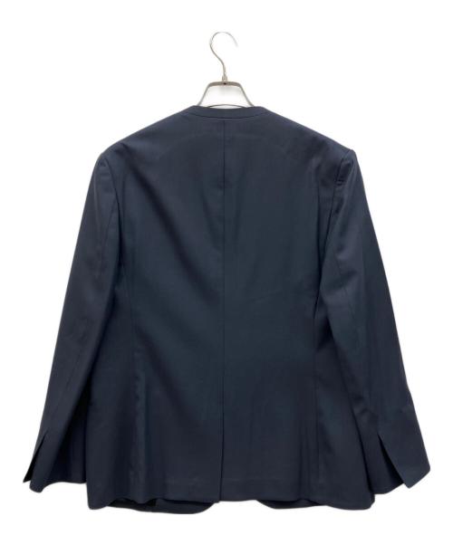 CINOH（チノ）CINOH (チノ) ノーカラージャケット ネイビー サイズ:48の古着・服飾アイテム