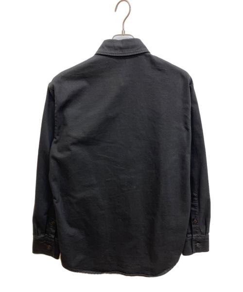 RAF SIMONS（ラフシモンズ）RAF SIMONS (ラフシモンズ) STRAIGHT FIT DENIM SHIRT　デニムシャツ ブラック サイズ:Ｓの古着・服飾アイテム