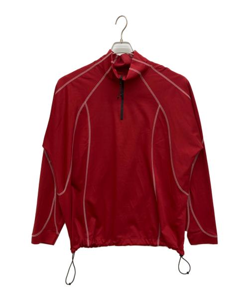 CLESSTE（クレスト）CLESSTE (クレスト) FUTURE HALF ZIP L/S T-SHIRT レッド サイズ:2の古着・服飾アイテム