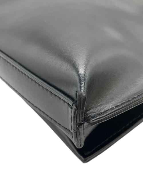 YAHKI（ヤーキ）YAHKI (ヤーキ) レザーショルダーバッグ ブラックの古着・服飾アイテム