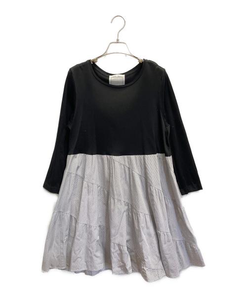 BEARDSLEY（ビアズリー）BEARDSLEY (ビアズリー) エスカルゴコンビチュニック ブラック サイズ:FREEの古着・服飾アイテム
