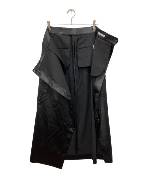 icB（アイシービー）icB (アイシービー) ハイマルチストレッチサテン スカート ブラック サイズ:40の古着・服飾アイテム