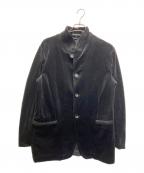 ARMANI COLLEZIONIアルマーニ コレツィオーニ）の古着「ベロアスタンドカラージャケット」｜ブラック