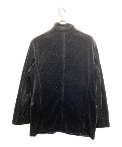 ARMANI COLLEZIONI（アルマーニ コレツィオーニ）ARMANI COLLEZIONI (アルマーニ コレツィオーニ) ベロアスタンドカラージャケット ブラック サイズ:52の古着・服飾アイテム