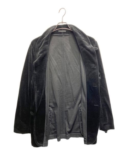 ARMANI COLLEZIONI（アルマーニ コレツィオーニ）ARMANI COLLEZIONI (アルマーニ コレツィオーニ) ベロアスタンドカラージャケット ブラック サイズ:52の古着・服飾アイテム