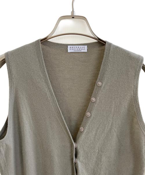 BRUNELLO CUCINELLI（ブルネロクチネリ）BRUNELLO CUCINELLI (ブルネロクチネリ) カシミヤ混ベスト グレー サイズ:Mの古着・服飾アイテム