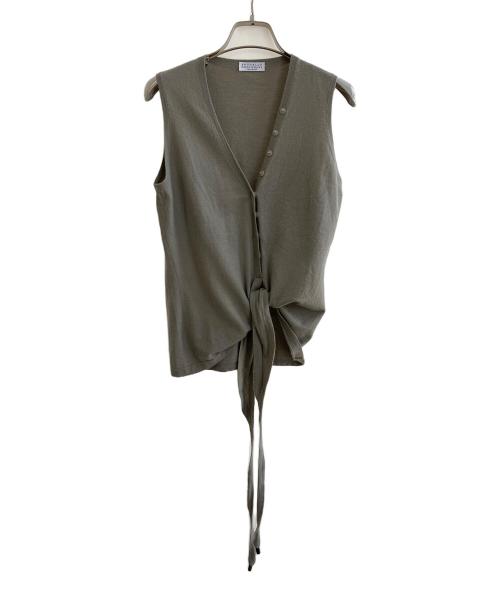 BRUNELLO CUCINELLI（ブルネロクチネリ）BRUNELLO CUCINELLI (ブルネロクチネリ) カシミヤ混ベスト グレー サイズ:Mの古着・服飾アイテム