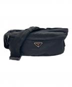 PRADAプラダ）の古着「ナイロンウエストバッグ」｜ブラック