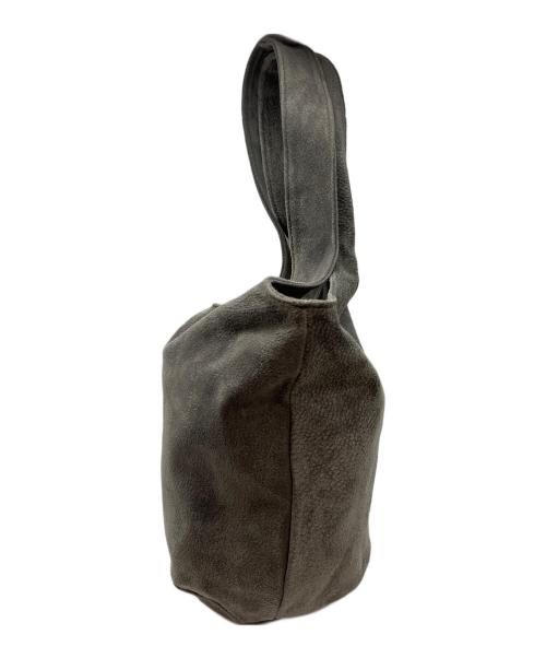 TOKYO LEATHER FACTORY（トウキョウ レザー ファクトリー）TOKYO LEATHER FACTORY (トウキョウ レザー ファクトリー) 洗える革のドロップトートバッグ グレーの古着・服飾アイテム