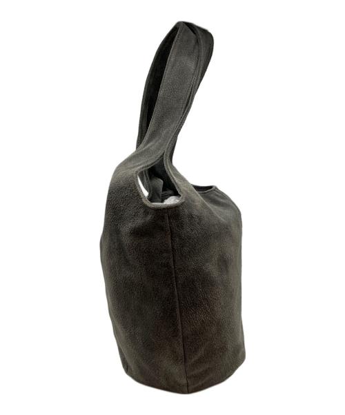 TOKYO LEATHER FACTORY（トウキョウ レザー ファクトリー）TOKYO LEATHER FACTORY (トウキョウ レザー ファクトリー) 洗える革のドロップトートバッグ グレーの古着・服飾アイテム