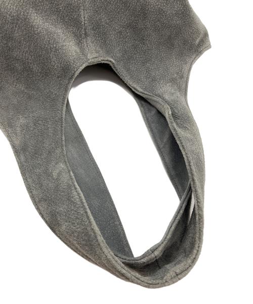 TOKYO LEATHER FACTORY（トウキョウ レザー ファクトリー）TOKYO LEATHER FACTORY (トウキョウ レザー ファクトリー) 洗える革のドロップトートバッグ グレーの古着・服飾アイテム