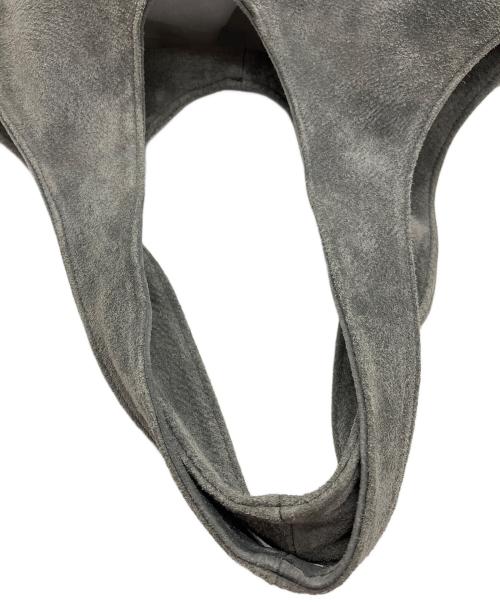 TOKYO LEATHER FACTORY（トウキョウ レザー ファクトリー）TOKYO LEATHER FACTORY (トウキョウ レザー ファクトリー) 洗える革のドロップトートバッグ グレーの古着・服飾アイテム