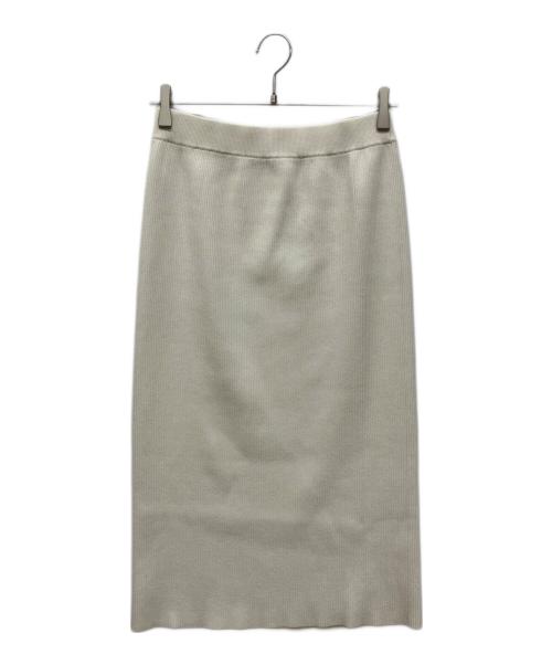 DEUXIEME CLASSE（ドゥーズィエム クラス）DEUXIEME CLASSE (ドゥーズィエム クラス) rib tight スカート　リブタイトスカート　ニットスカート ホワイト サイズ:FREEの古着・服飾アイテム