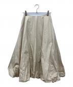 Plageプラージュ）の古着「Taffeta balloon skirt　バルーンスカート」｜ベージュ