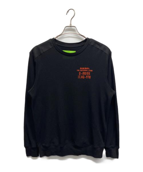 DIESEL（ディーゼル）DIESEL (ディーゼル) サーマルカットソー ブラック サイズ:Mの古着・服飾アイテム
