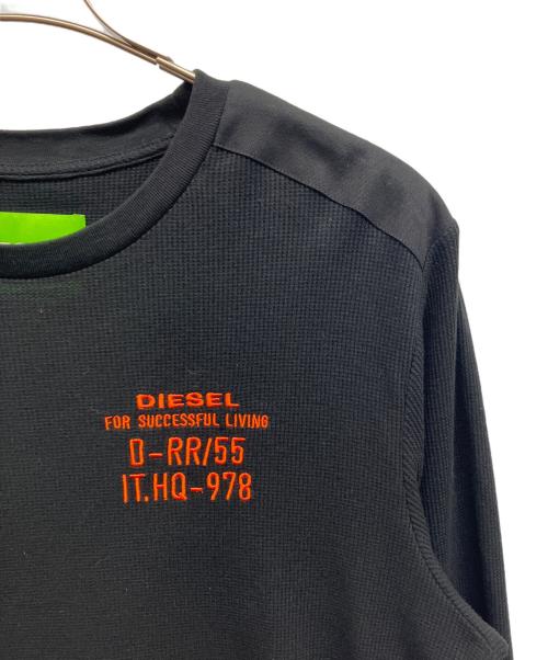 DIESEL（ディーゼル）DIESEL (ディーゼル) サーマルカットソー ブラック サイズ:Mの古着・服飾アイテム