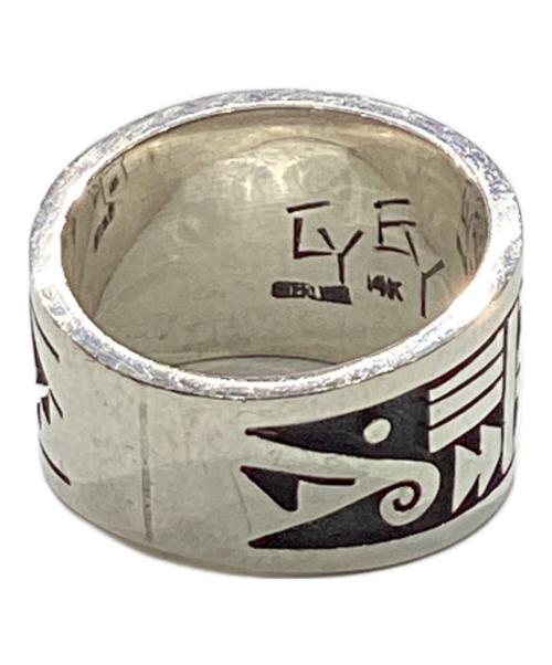 GARY & ELSIE YOYOKIE（ゲイリー＆エルシー・ヨヨキー）Gary & Elsie Yoyokie (ゲイリー＆エルシー・ヨヨキー) サンフェイスインディアンリング サイズ:17号の古着・服飾アイテム