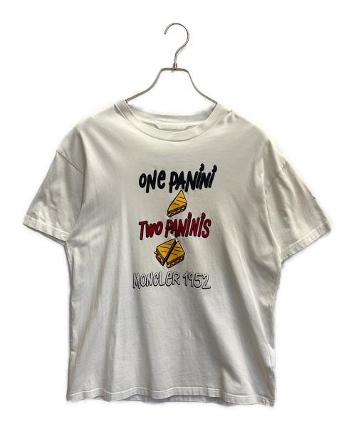 MONCLER（モンクレール）MONCLER (モンクレール) プリントTシャツ ホワイト サイズ:2の古着・服飾アイテム