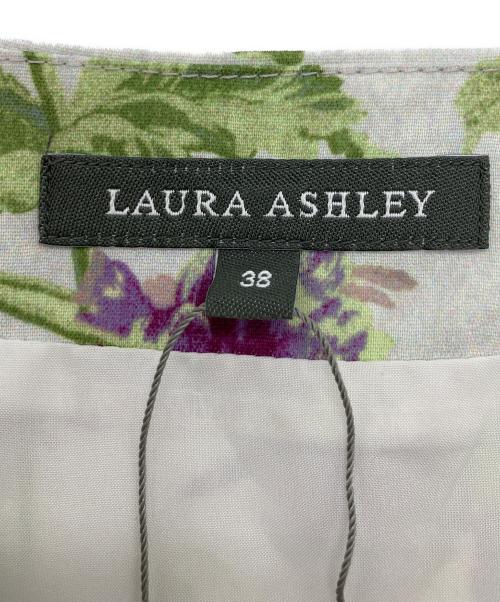 LAURA ASHLEY（ローラ アシュレイ）LAURA ASHLEY (ローラ アシュレイ) ヘップワース柄 フィット＆フレアードレスワンピース　ノースリーブワンピース パープル サイズ:38 未使用品の古着・服飾アイテム