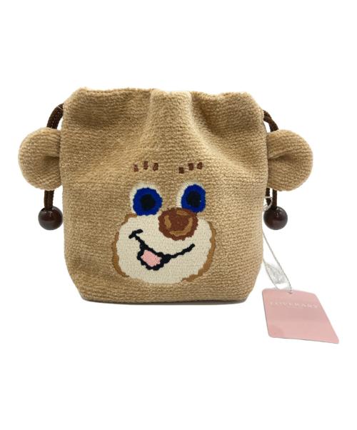 LOVERARY by FEILER（ラブラリー バイ フェイラー）LOVERARY by FEILER (ラブラリー バイ フェイラー) ドアップテディ 耳付き巾着 ベージュの古着・服飾アイテム