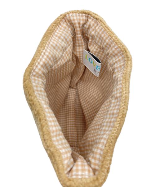 LOVERARY by FEILER（ラブラリー バイ フェイラー）LOVERARY by FEILER (ラブラリー バイ フェイラー) ドアップテディ 耳付き巾着 ベージュの古着・服飾アイテム