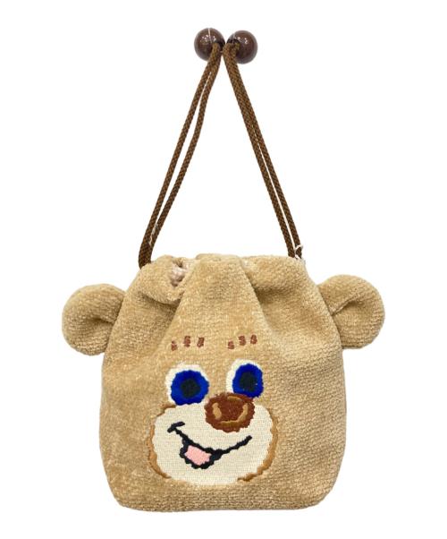 LOVERARY by FEILER（ラブラリー バイ フェイラー）LOVERARY by FEILER (ラブラリー バイ フェイラー) ドアップテディ 耳付き巾着 ベージュの古着・服飾アイテム