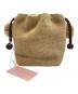 LOVERARY by FEILER (ラブラリー バイ フェイラー) ドアップテディ 耳付き巾着 ベージュ：5000円