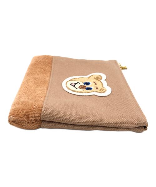 LOVERARY by FEILER（ラブラリー バイ フェイラー）LOVERARY by FEILER (ラブラリー バイ フェイラー) オールドテディ ワッペンポーチ ブラウンの古着・服飾アイテム