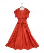 house of lotus×大草直子ハウスオブロータス×大草直子）の古着「リップルシャーリングワンピース」｜レッド